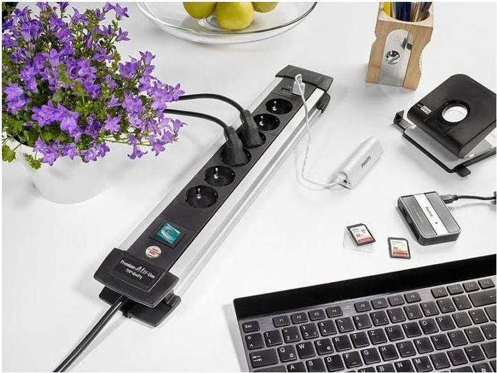 Image du produit Brennenstuhl Premium-Alu-Line (6 x, Type 13, USB-A, 3 m)