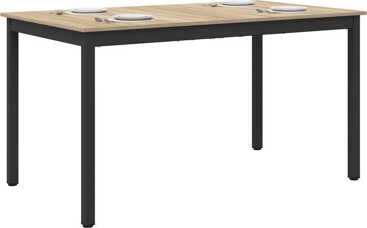 Grigio, Struttura in metallo nero, Tavolo con struttura nera, Tavolo moderno nero