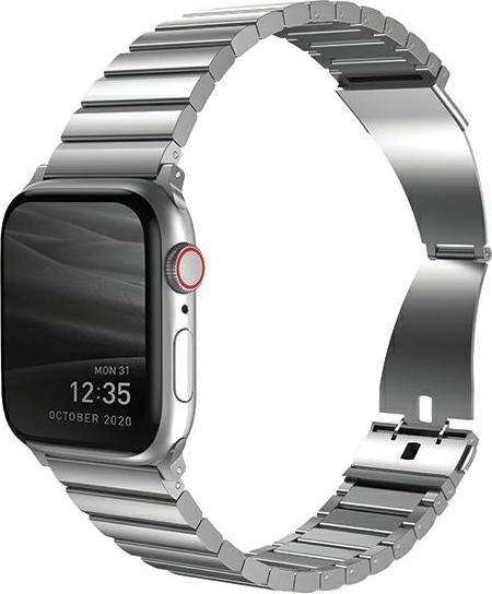 Actual product image Uniq pasek Strova Apple Watch 42/44/45/ 49mm Series 1/2/3/4/5/6/7/8/SE/SE2/Ultra Stainless Steel sre (Stainless steel)