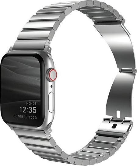 Produktbild Uniq pasek Strova Apple Watch 42/44/45/ 49mm Series 1/2/3/4/5/6/7/8/SE/SE2/Ultra Stainless Steel sre (Edelstahl, 3, 4, 9, Ultra)