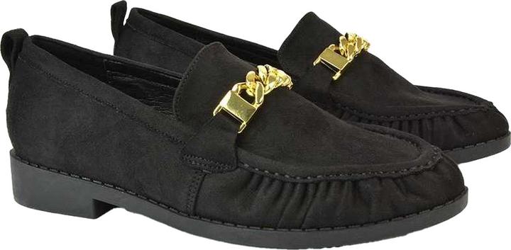 XY London Womens/Ladies Heidi Chain Detail Ruched Loafers