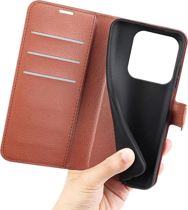 Actual product image Cover-Discount Xiaomi Redmi Note 14 5G - Leder Etui Hülle (Xiaomi Redmi Note 14 5G)