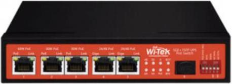 Actual product image Wi-Tek 5GE+1SFP UNMANAGED UPS (5 ports)