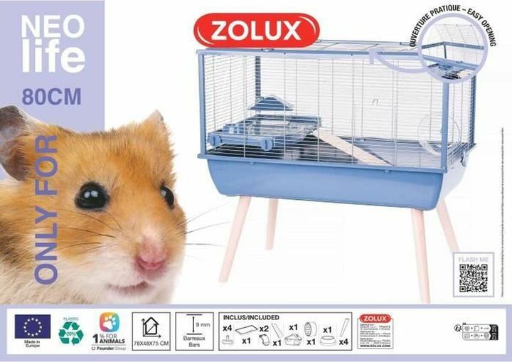 Actual product image Zolux NEOLIFE 80 Hamster Cage blue