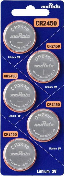 Actual product image Murata Lithium button cell (5 pcs., CR2450, 610 mAh)