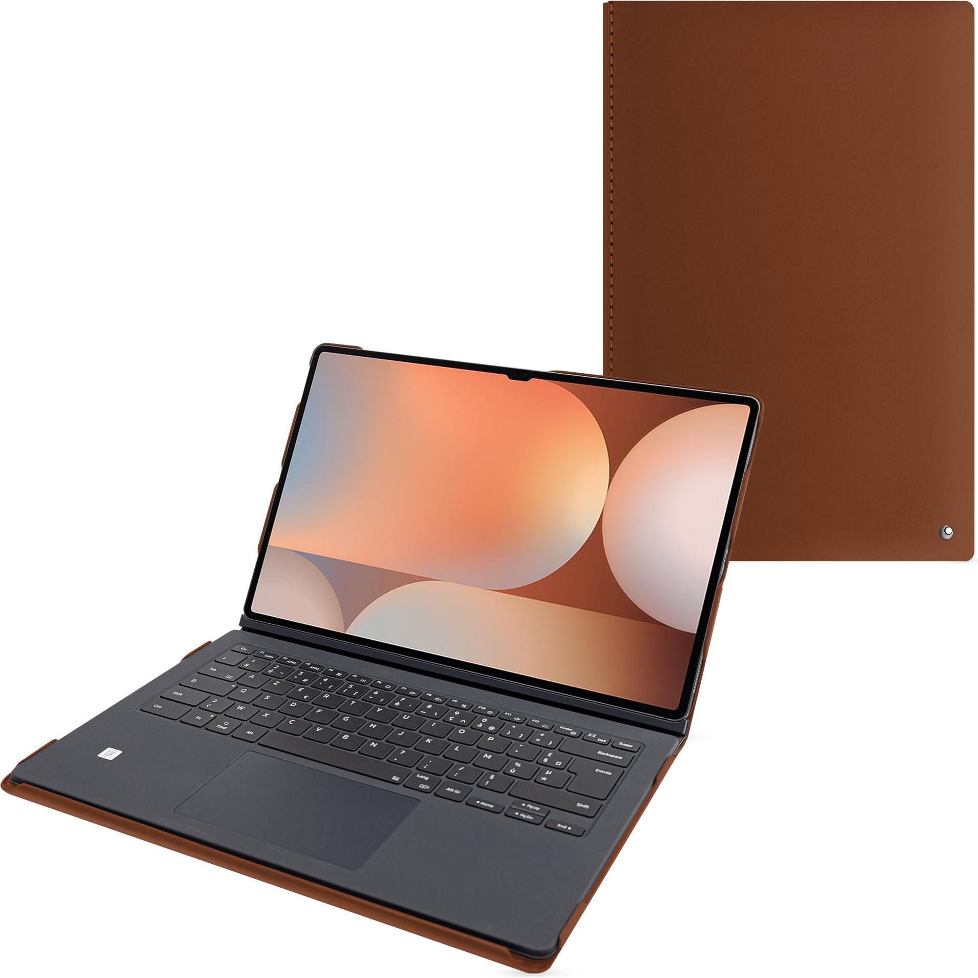Noreve Samsung Galaxy Tab S10 Ultra Ledertasche kompatibel Book Cover Keyboard (Galaxy Tab S10 Ultra), Tablet Hülle, Bra...