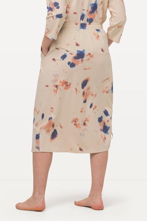 Immagine prodotto Ulla Popken Gonna in jersey di cotone biologico con cintura elastica e nastro (50, 52)