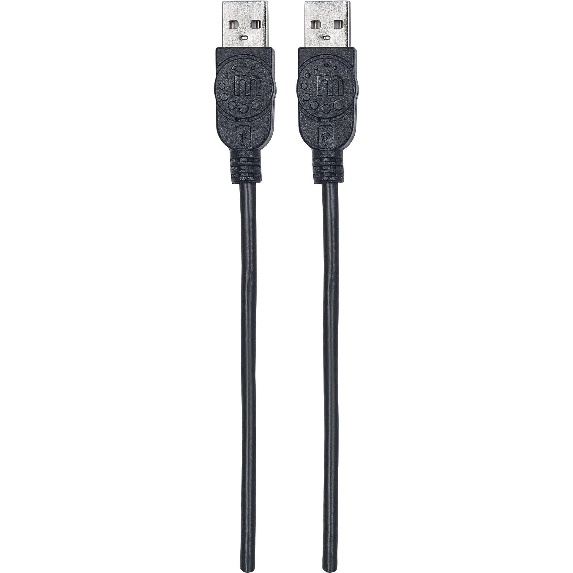 Thumbnail - Manhattan USB 2.0, Typ A-Stecker auf USB Typ A-Stecker (1 m, USB 2.0), USB Kabel