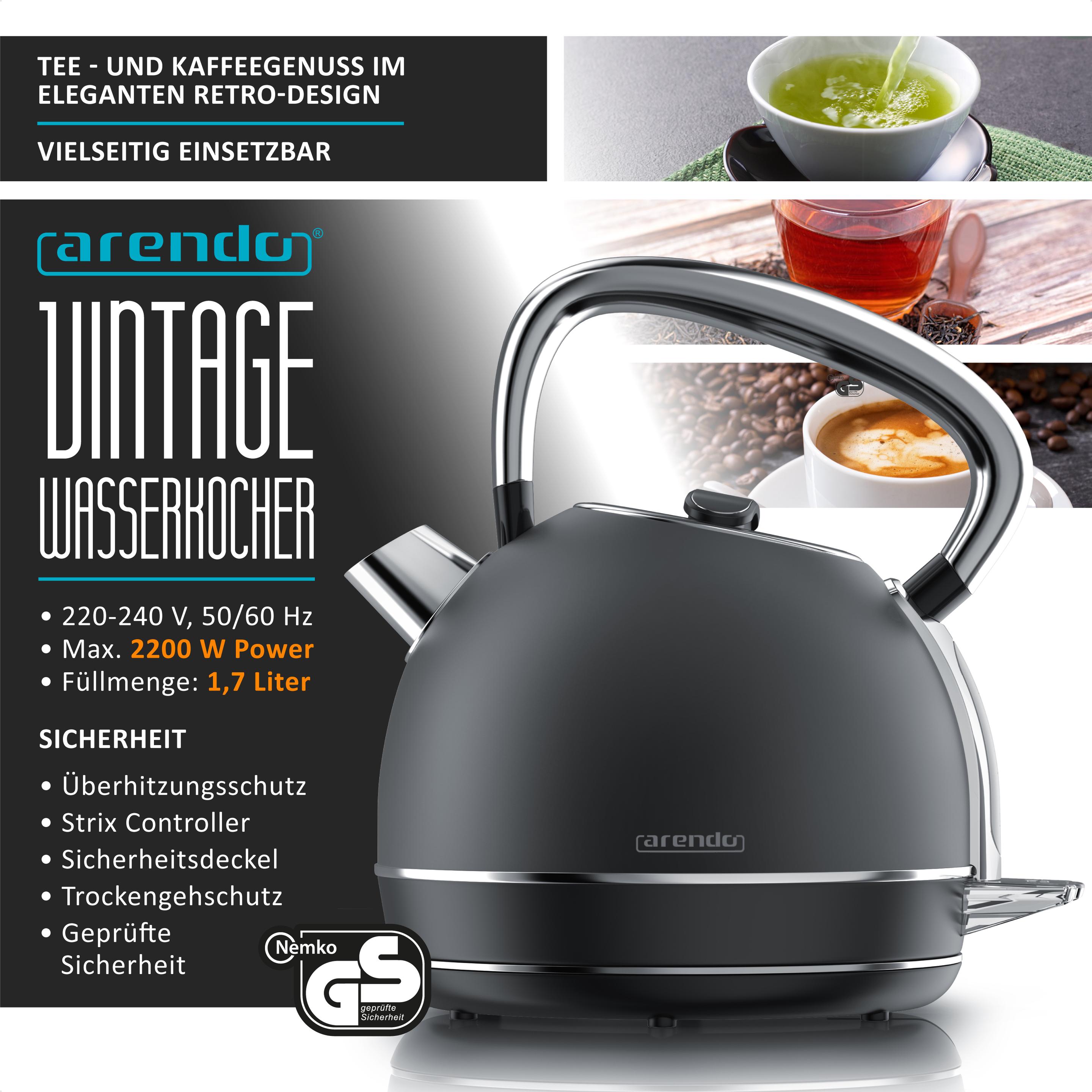 Thumbnail - Arendo Wasserkocher, Wasserkocher, Grau