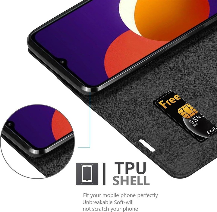 Actual product image Cadorabo Book Invisible Magnet Cover (Samsung Galaxy A12)