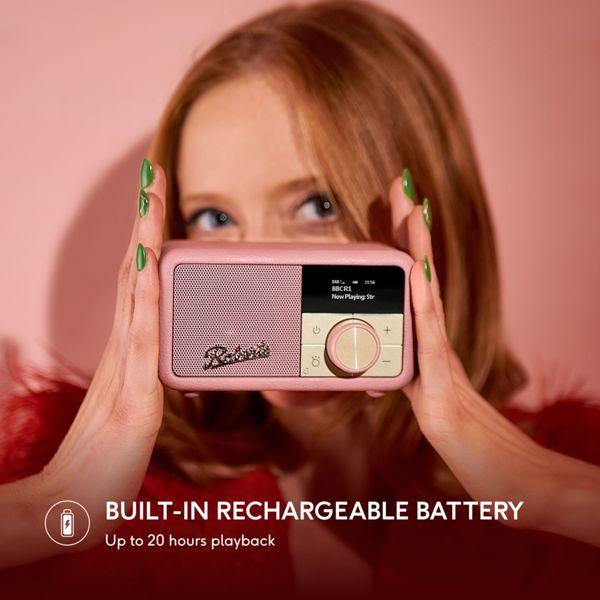Actual product image Roberts DAB+ Radio Revival Petite 2 Dunkelpink (DAB, DAB+, FM, Bluetooth)