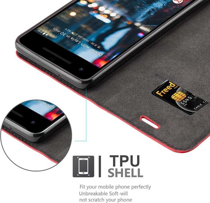 Actual product image Cadorabo Book Invisible Magnet Cover (Google Pixel 2)