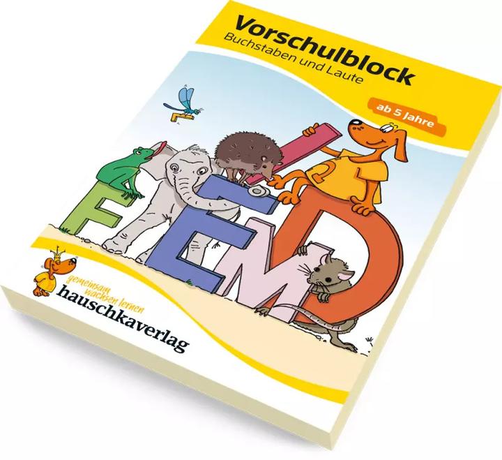 Produktbild Vorschulblock - Buchstaben und Laute ab 5 Jahre (Deutsch, Ulrike Maier, Sabine Dengl, 2018)