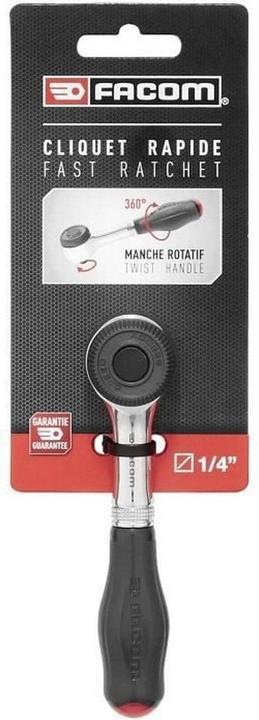 Image du produit Facom Cliquet réversible 1/4 avec poignée rotative à 360° Taille 1/4 (6,3 mm) (1/4")
