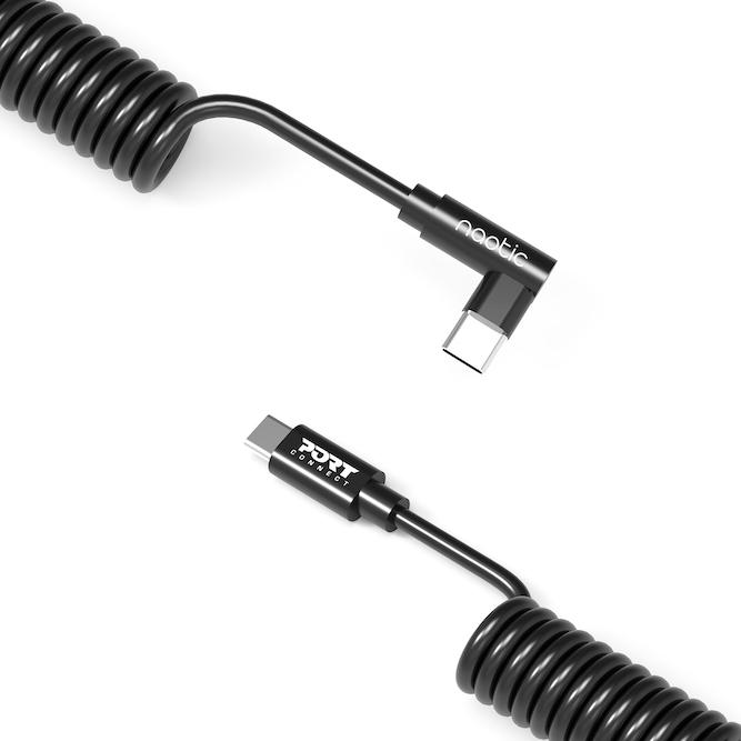 Image du produit Port Designs SPRING CABLE USB C 90 TO USB C-60W -10 PACK+1 YEAR WARANTY 20/60/20 (1 m, 60 W)