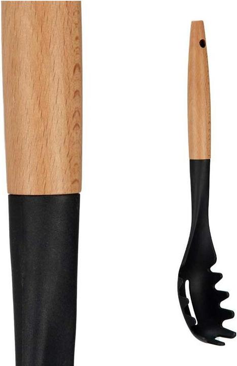 Immagine prodotto Kinvara Spaghettilöffel Schwarz natürlich Holz 6 x 33,5 x 6 cm (12 Stück)