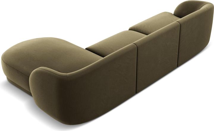 Image du produit Micadoni Canapé D'Angle Droit Velours, "Miley", 4 Places, 255x156x70Fabriqué en Europe (Canapé d'angle)