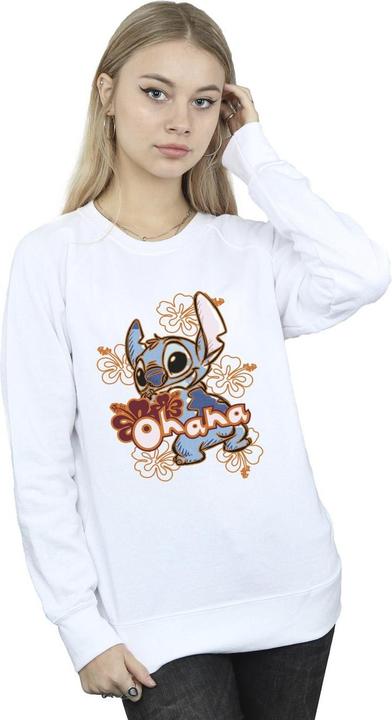 Produktbild Disney Lilo And Stitch Ohana Orange Hibiscus Sweatshirt (S)