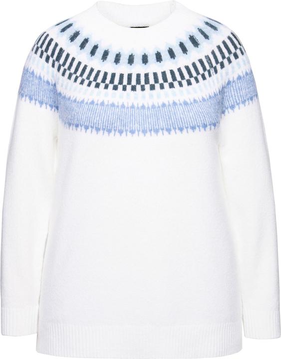 Immagine prodotto Ulla Popken Maglione in morbida maglia fine con tipico design norvegese, scollo a girocollo e maniche lunghe (46, 48)