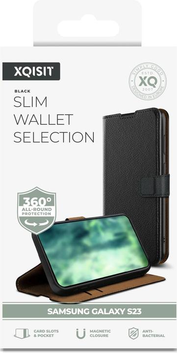 Actual product image Xqisit NP Slim Wallet Selection Anti Bac for Galaxy S23 black (Samsung Galaxy S23+)