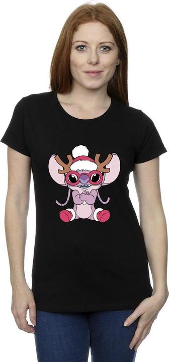 Immagine prodotto Disney Lilo & Stitch Angel Reindeer Maglietta Donna (M)