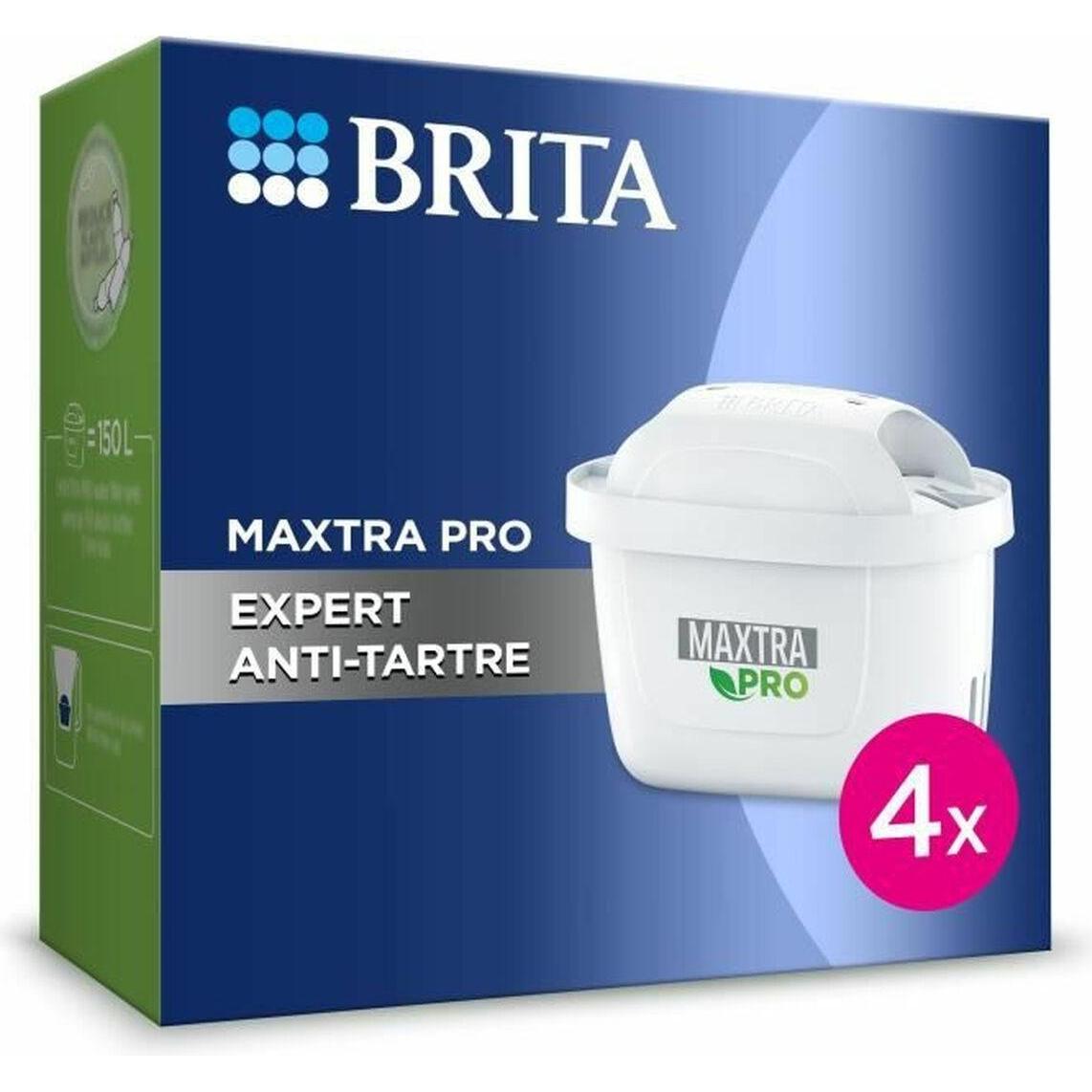 Brita Filtro per caraffa Maxtra Pro Expert (4 pezzi), Filtro acqua, Bianco