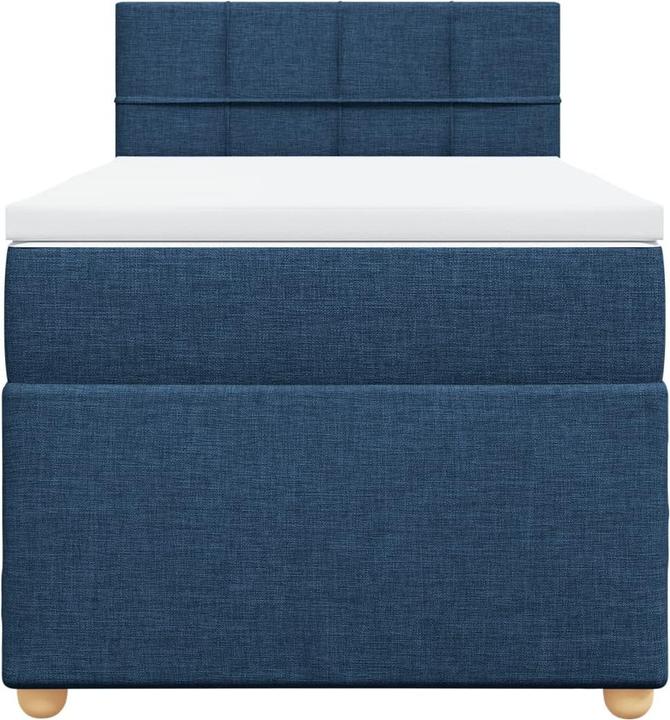 Produktbild VidaXL Boxspringbett Einzelbett Polsterbett Bett Matratze Blau 80x200cm Stoff (80 x 200 cm)
