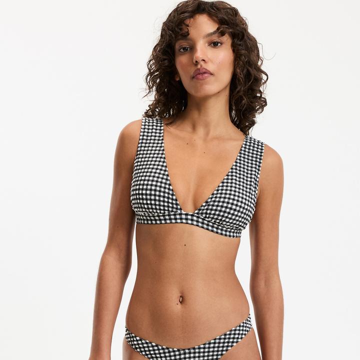 Actual product image La Redoute Collections Vichykaro-Badeanzugoberteil Signature JOHANE (36)