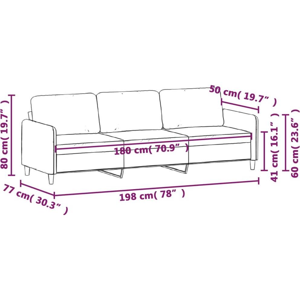 Thumbnail - VidaXL, Sofa, Harlem (3-Sitzer)