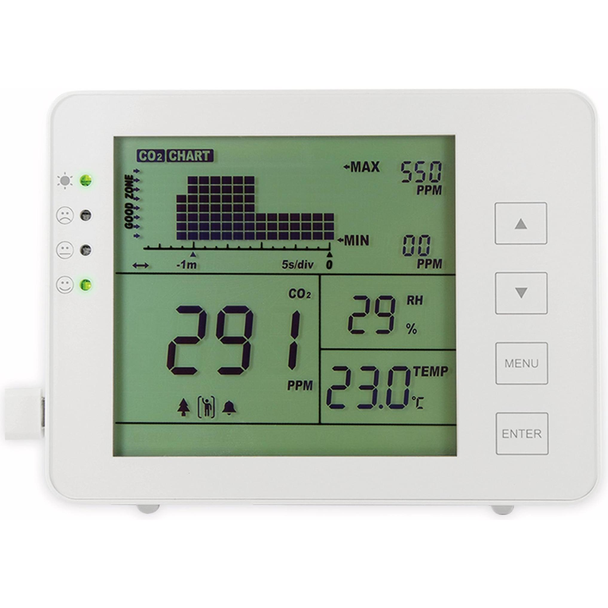 Thumbnail - LogiLink CO2-Messgerät, Thermometer + Hygrometer, Weiss