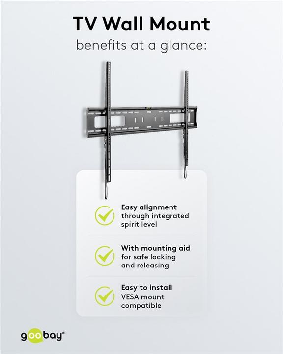 Image du produit Goobay Pro Fixed (Mur, 75 kg, 43" - 100")