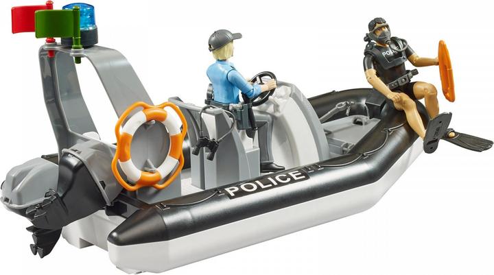 Produktbild Bruder Polizei mit Schlauchboot