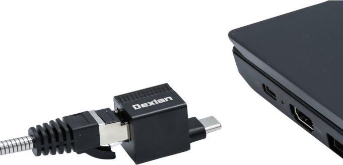 Immagine prodotto Dexlan Piccolo adattatore da USB-C a RJ45 Gigabit Ethernet (USB-C, RJ45 (1x))