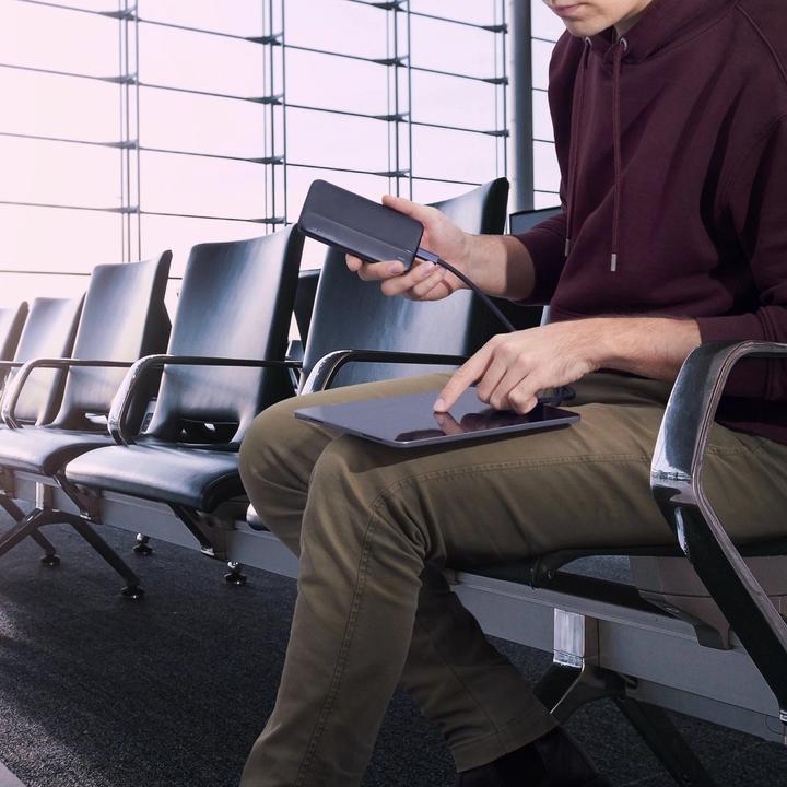 Actual product image Wozinsky powerbank Li-Po 10000mAh 2 x USB black (WPBBK1) (10000 mAh)