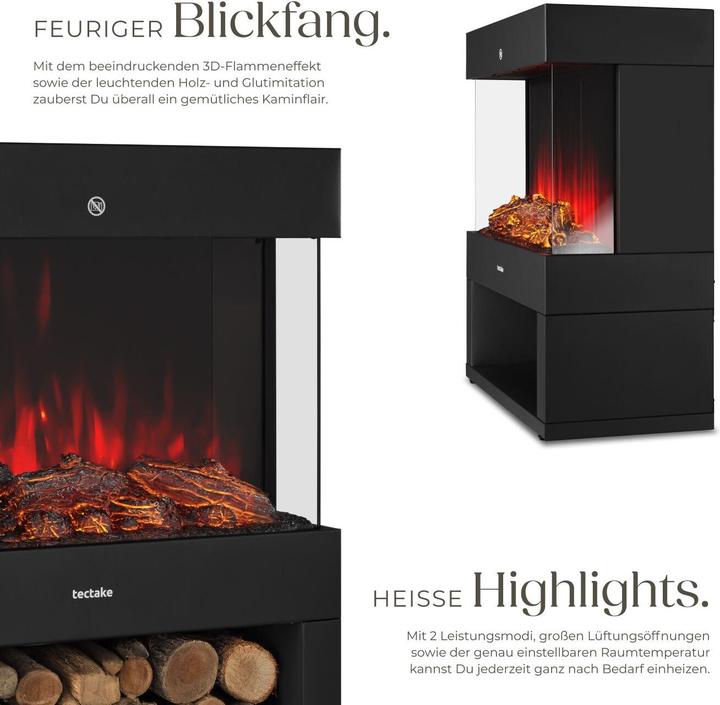 Immagine prodotto tectake Caminetto elettrico Leora