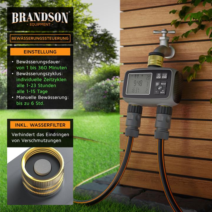 Actual product image Brandson Bewässerungstimer 2-Zonen (Irrigation computer)