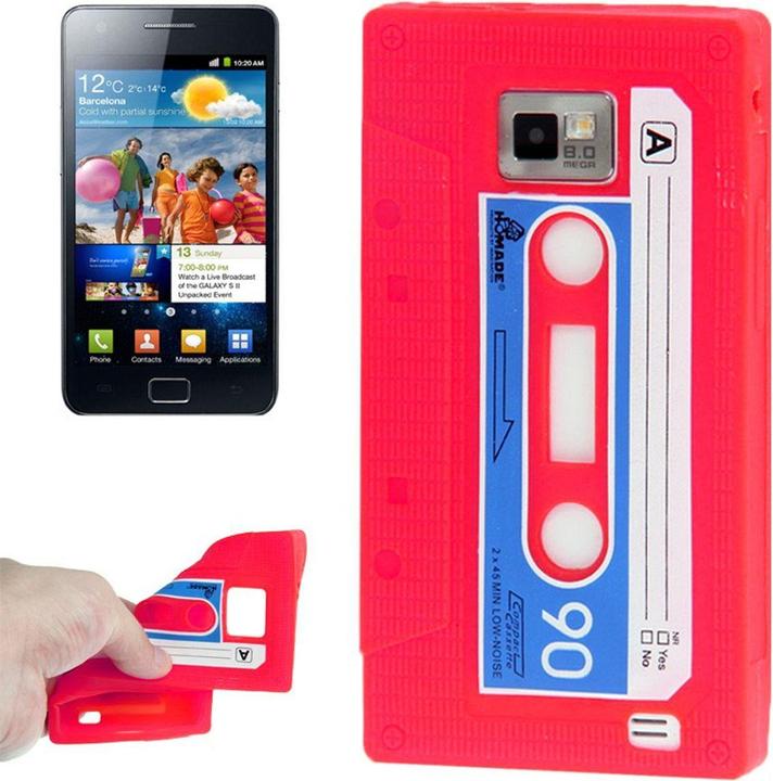 Produktbild König Design Silikon Hülle Kassette für Samsung Galaxy S2 i9100/i9200 rot (Samsung Galaxy S2 I9100)