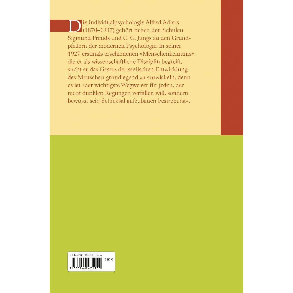 Thumbnail - Menschenkenntnis, Fachbücher von Alfred Adler