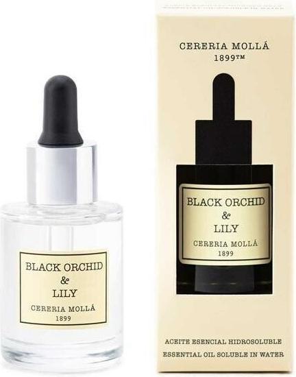 Actual product image Cereria Molla 1899 Black Orchid & Lily Fragrance Oil for Diffuser 30ml Bottle Atomiser, BR3023