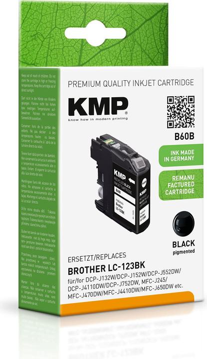 Produktbild KMP Tinte ersetzt LC123BK (BK)