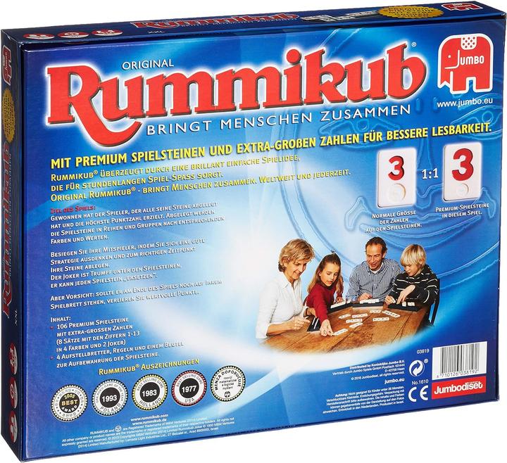 Produktbild Jumbo Original Rummikub XXL (Deutsch, 2 - 4 Spieler)