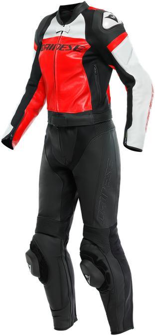 Immagine prodotto Dainese MIRAGE LADY Lederkombi 2-Teiler schwarz-lava rot-weiss 48 (Donne, 48)