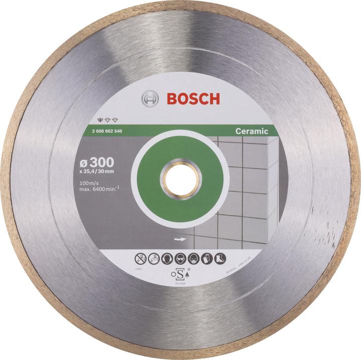 Immagine prodotto Bosch Professional Zubehör Lama diamantata Standard per ceramica, 300 x 30 + 25,40 x 2 x 7 mm