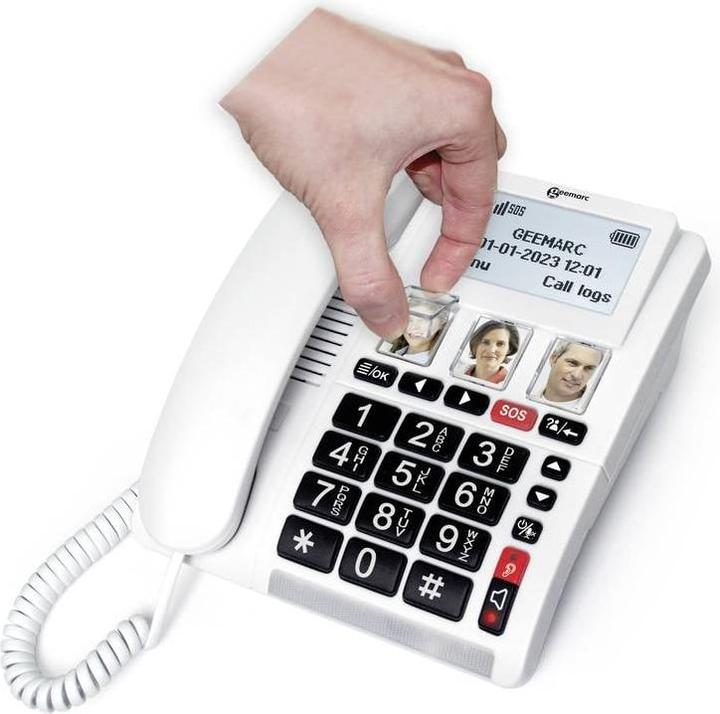 Actual product image Geemarc CL9000 - 4G corded emergency call phone with emergency call bracelet