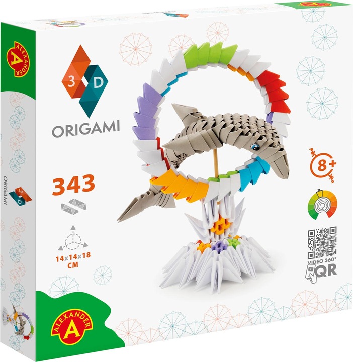 Selecta Spielzeug ORIGAMI 3D - Delphin, 343St.