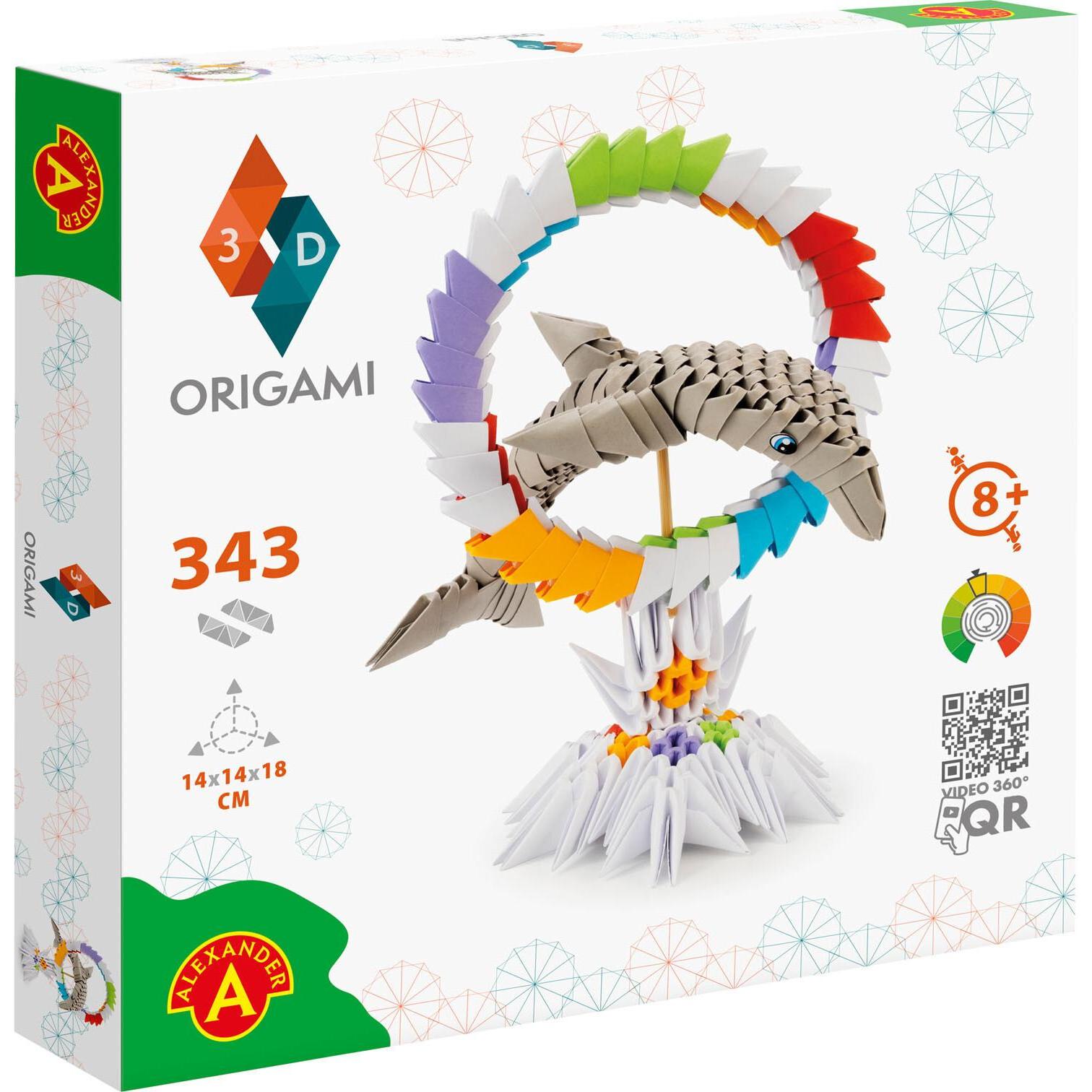 Selecta Spielzeug ORIGAMI 3D - Delphin, 343St. (343 Teile)