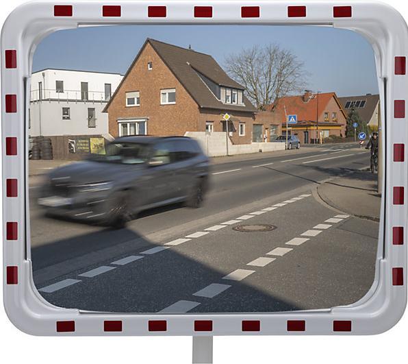 Immagine prodotto Dancop Specchio stradale H800xW1000mm in plastica, rosso/bianco 27m