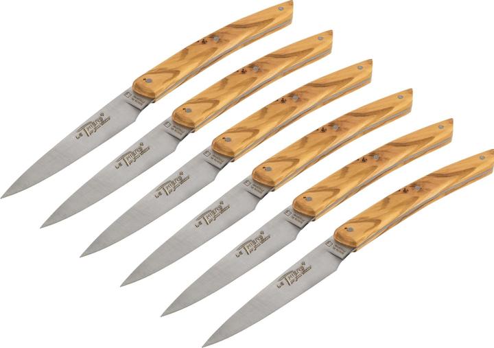 Produktbild Laguiole Jean Dubost Messer Set 6 tlg., Olivenholz (10.50 cm)