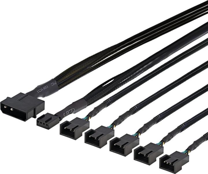 Deltaco Splitter for PWM flat 4-pin to 5x4-pin high Molex current