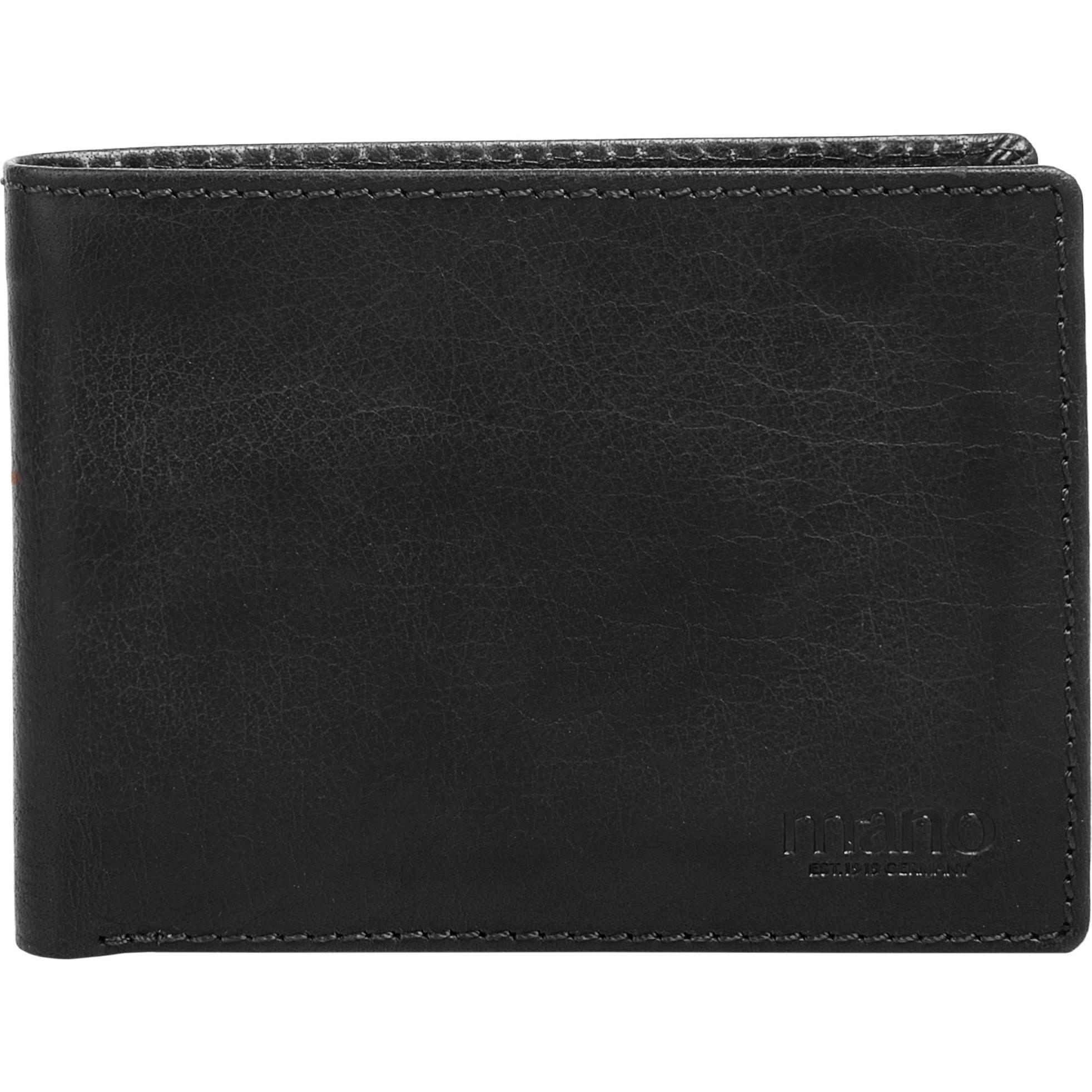 Mano, Herren, Portemonnaie, Herrenbörse, Schwarz